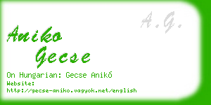 aniko gecse business card