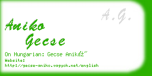 aniko gecse business card